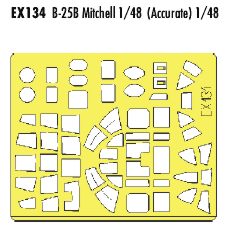 North-American B-25B Mitchell (designed to be used with Accurate Miniatures and Italeri kits) (made from yellow Japanese produced Kabuki tape)