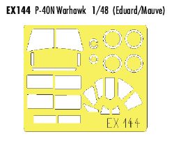 Curtiss P-40N Warhawk (designed to be used with Eduard kits and Mauve kits) (made from yellow Japanese produced Kabuki tape)