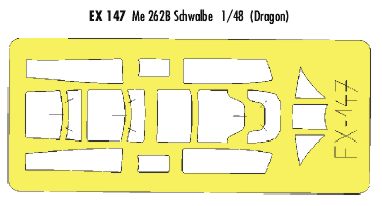 Messerschmitt Me-262B Schwalbe (designed to be used with Dragon kits) (made from yellow Japanese produced Kabuki tape)
