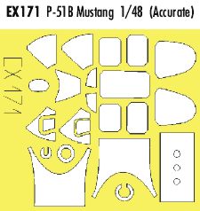 North-American P-51B Mustang (designed to be used with Accurate Miniatures and Italeri kits) (made from yellow Japanese produced Kabuki tape)