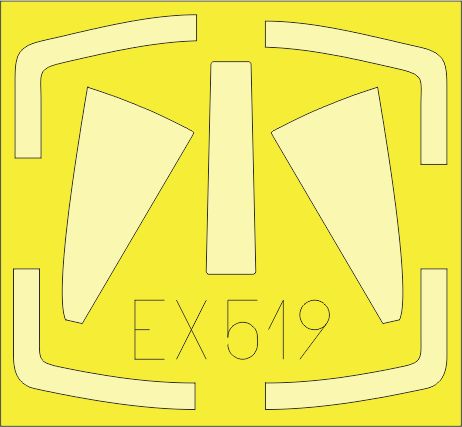 Dassault Super Etendard (designed to be used with Kinetic Model kits) (made from yellow Japanese produced Kabuki tape)