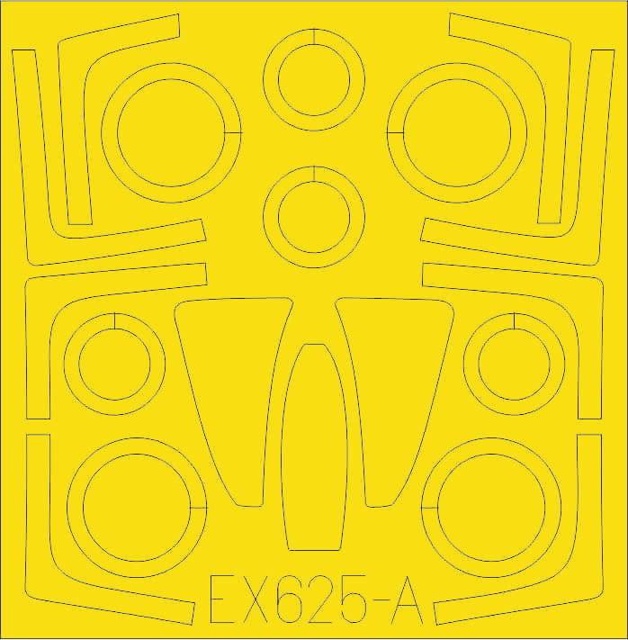 Grumman F-14D Tomcat TFace canopy frame paint mask (inside & outside) (designed to be used with Tamiya kits) (made from yellow Japanese produced Kabuki tape)