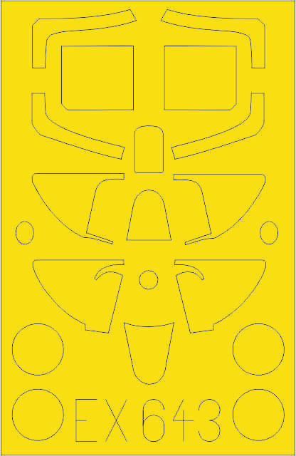 Supermarine Spitfire Mk.1 (designed to be used with Tamiya kits) (made from yellow Japanese produced Kabuki tape)
