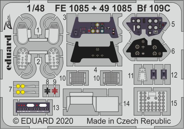 Messerschmitt Bf-109C (designed to be used with Modelsvit kits) (Eduard sold out March 2025)