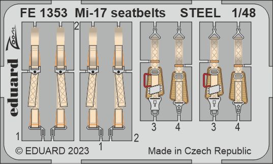 Mil Mi-17 seatbelts STEEL (designed to be used with Avant Garde kits)