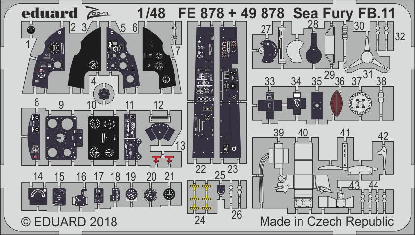 Hawker Sea Fury FB.11 (designed to be used with Airfix kits) Zoom set