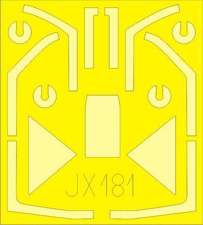 Focke-Wulf Fw-190F-8 canopy frame paint mask (designed to be used with Revell kits)