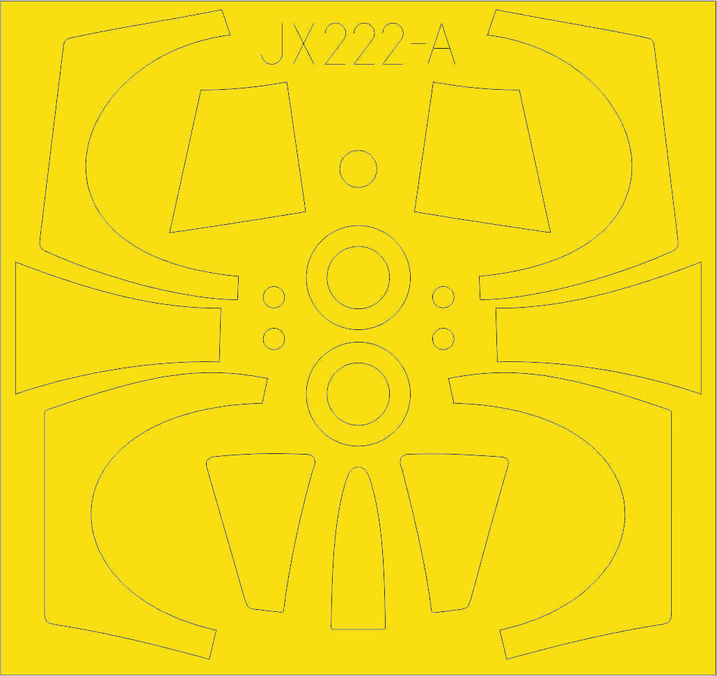 Lockheed TF-104G Starfighter canopy frame paint mask (designed to be used with Italeri kits)