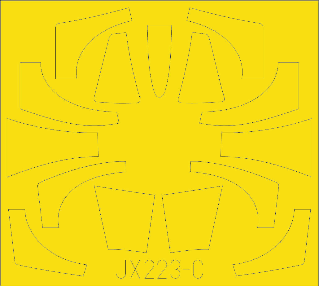 Lockheed TF-104G Starfighter TFace canopy frame paint mask (inside & outside) (designed to be used with Italeri kits) (Eduard sold out April 2026)