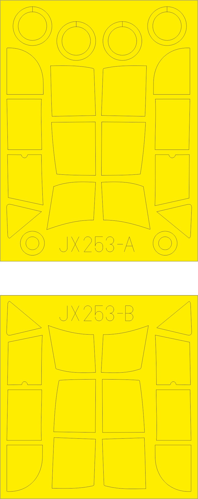 Messerschmitt Bf-108 Taifun TFace canopy frame paint mask (inside & outside) (designed to be used with Eduard kits)