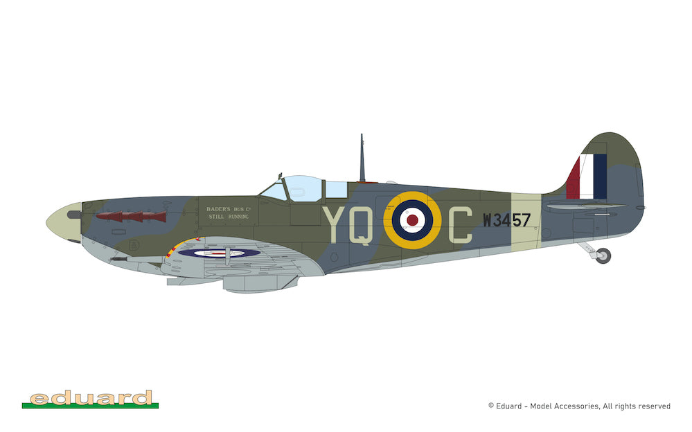 Illustration of a vintage airplane with British insignia on a white background