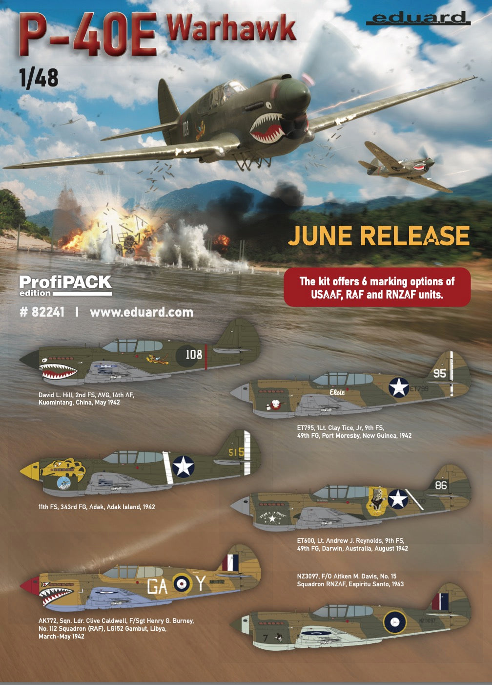 Eduard kits Curtiss P-40E Warhawk EDK82241 Eduard