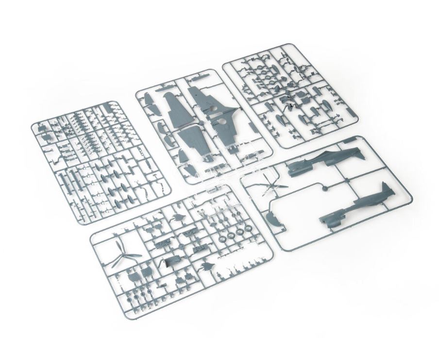 Set of model building templates on a white background