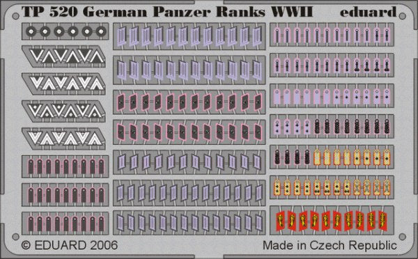 German Panzer Ranks uniform insignia WWII