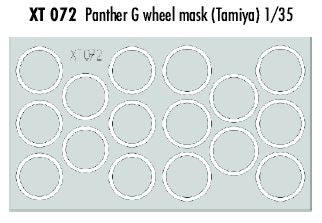 Pz.Kpfw.V Panther Ausf.G wheel paint masks (designed to be used with Tamiya kits)
