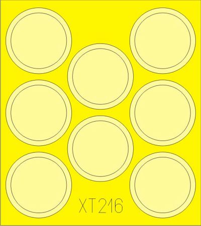 Soviet T-34/76 wheels (designed to be used with ICM UA UK kits) (Eduard sold out April 2022.)