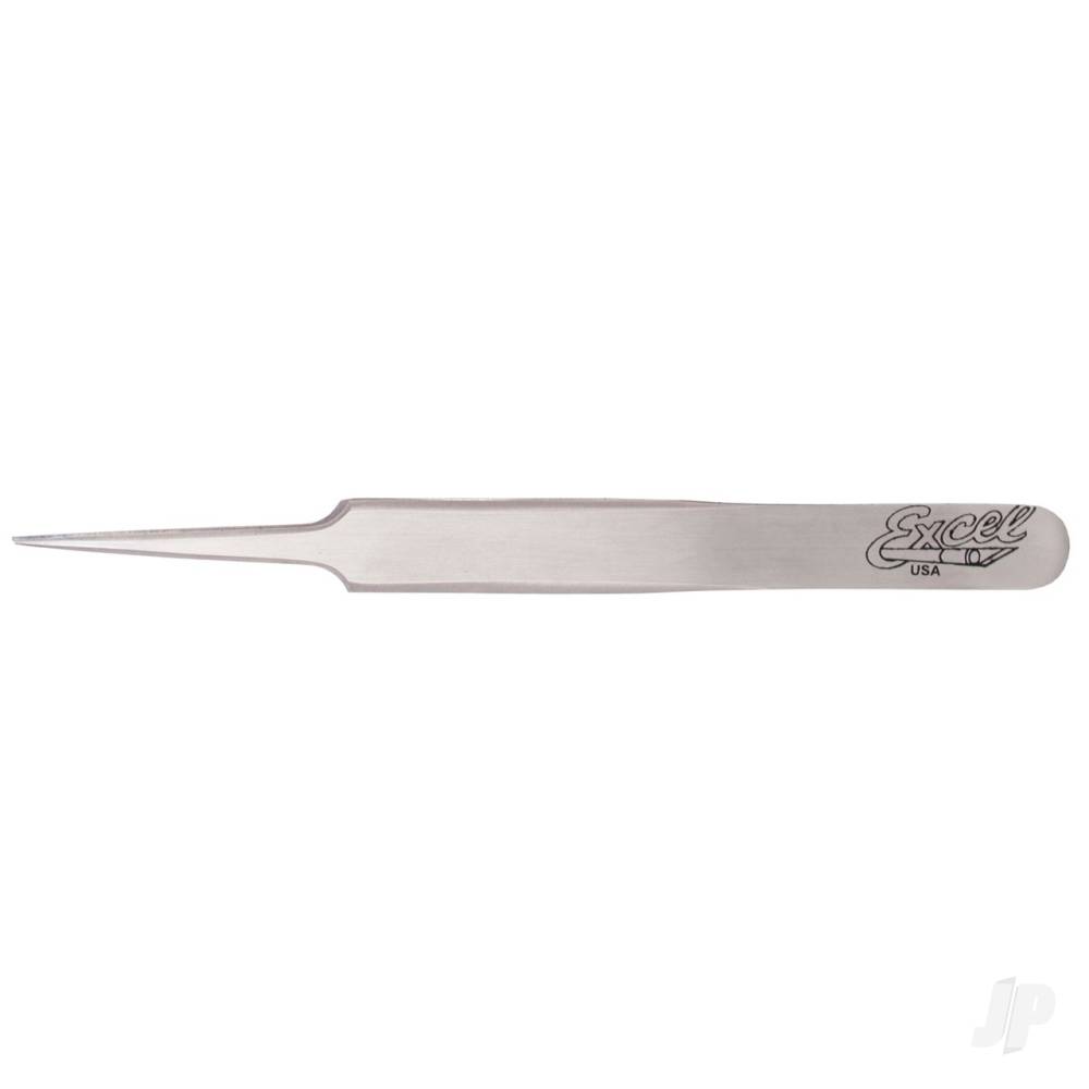 Excel Straight Point Fine Point Tweezers, Polished (Carded) EXL30418 Main
