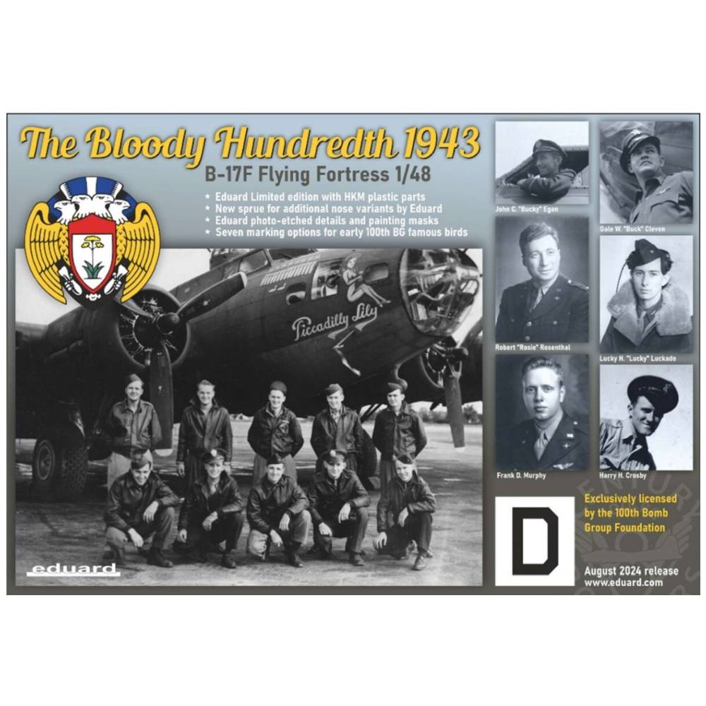 Eduard 1/48 The Bloody Hundredth 1943, Boeing B-17F Flying Fortress 11183