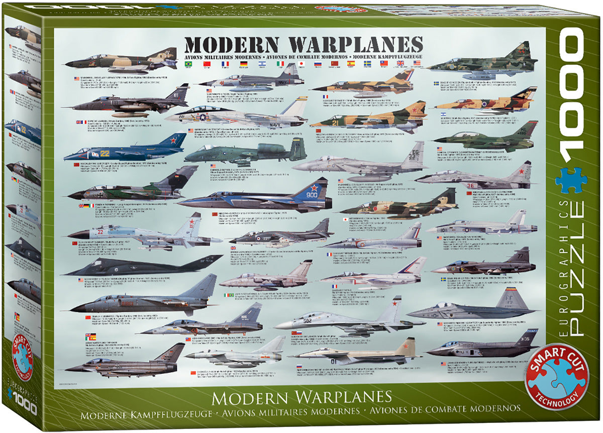 Eurographics Puzzle 1000 Pc - Modern Warplanes