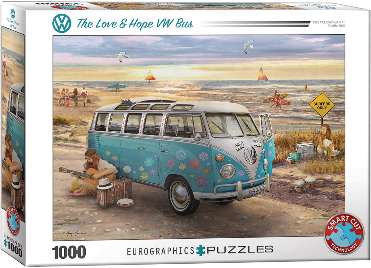 Eurographics Puzzle 1000 Pc The Love &amp; Hope Vw Bus Eg60005310