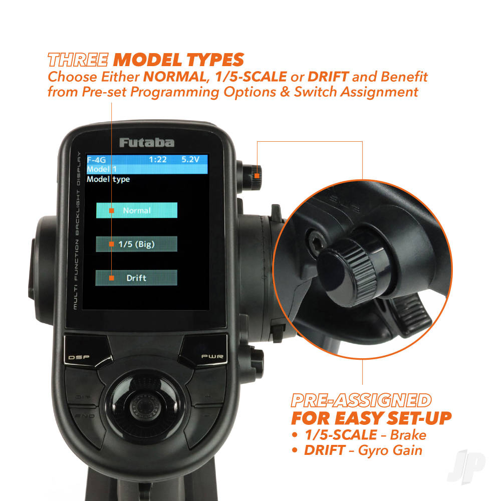Futaba T6PV 6-Channel Surface Radio with R404SBSE Rx (FUT05003229-3)
