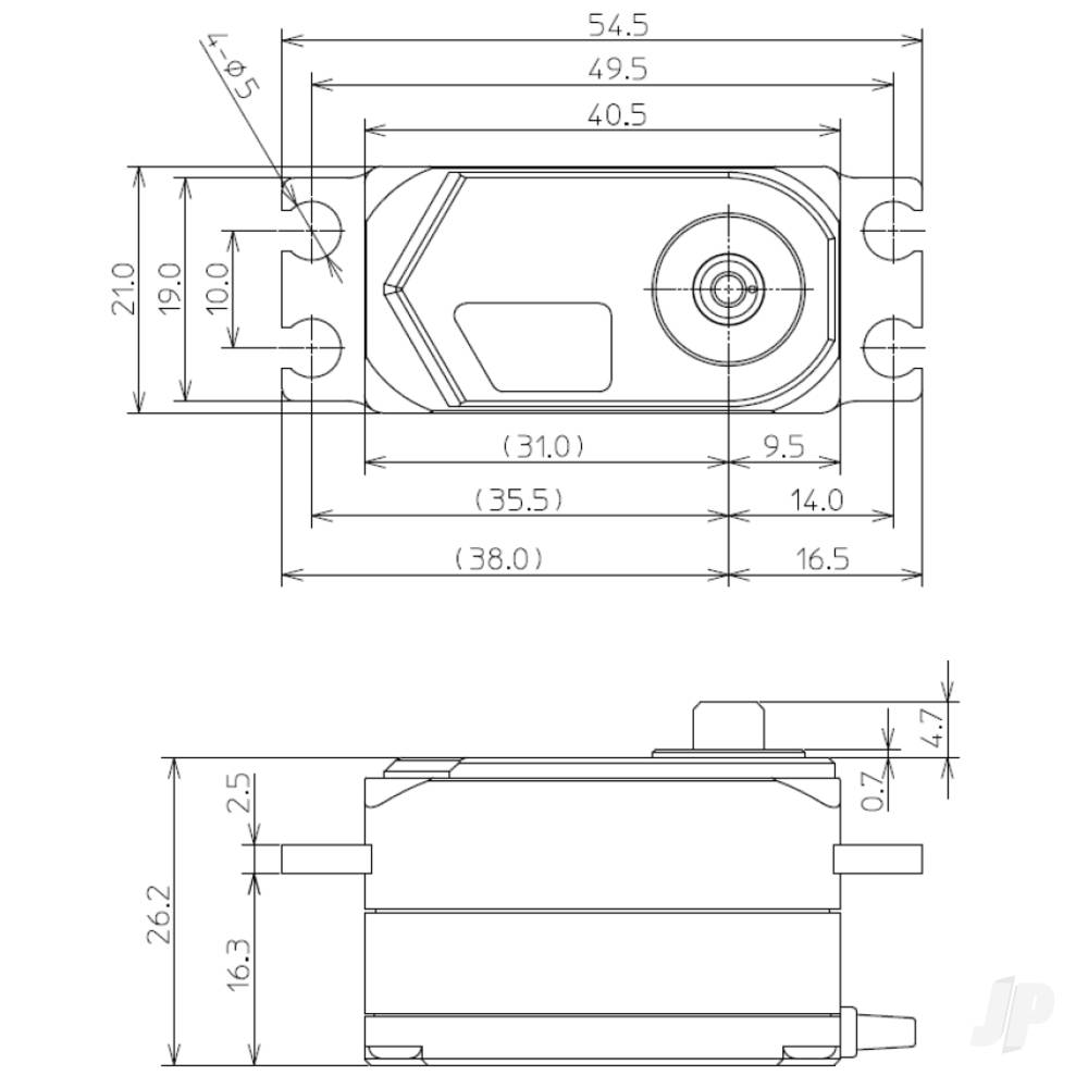 Futaba HPS-CT702 Low Profile Brushless Servo PWM/S.BUS 30.0kg 0.07s 4.8V - - FUT05102726-3 6