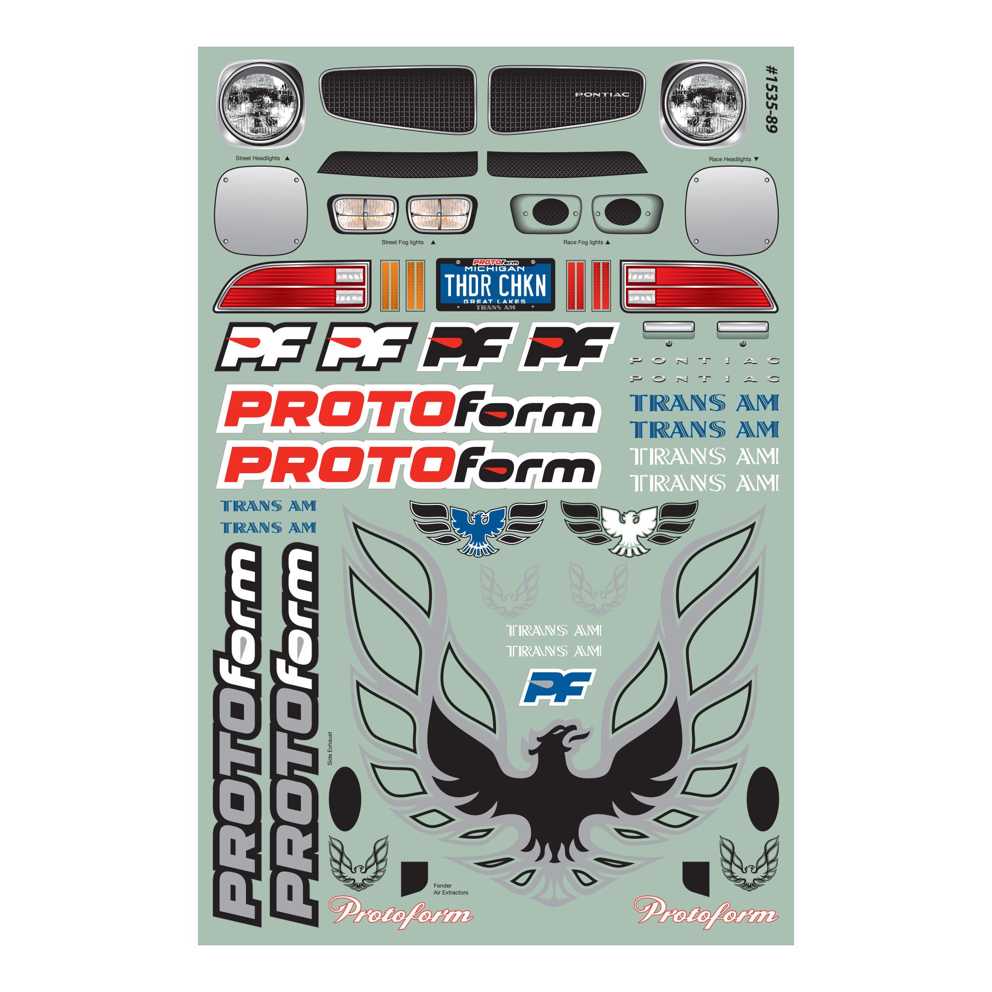 1/10 1971 Pontiac Firebird Trans Am Clear Body: Vintage Tran