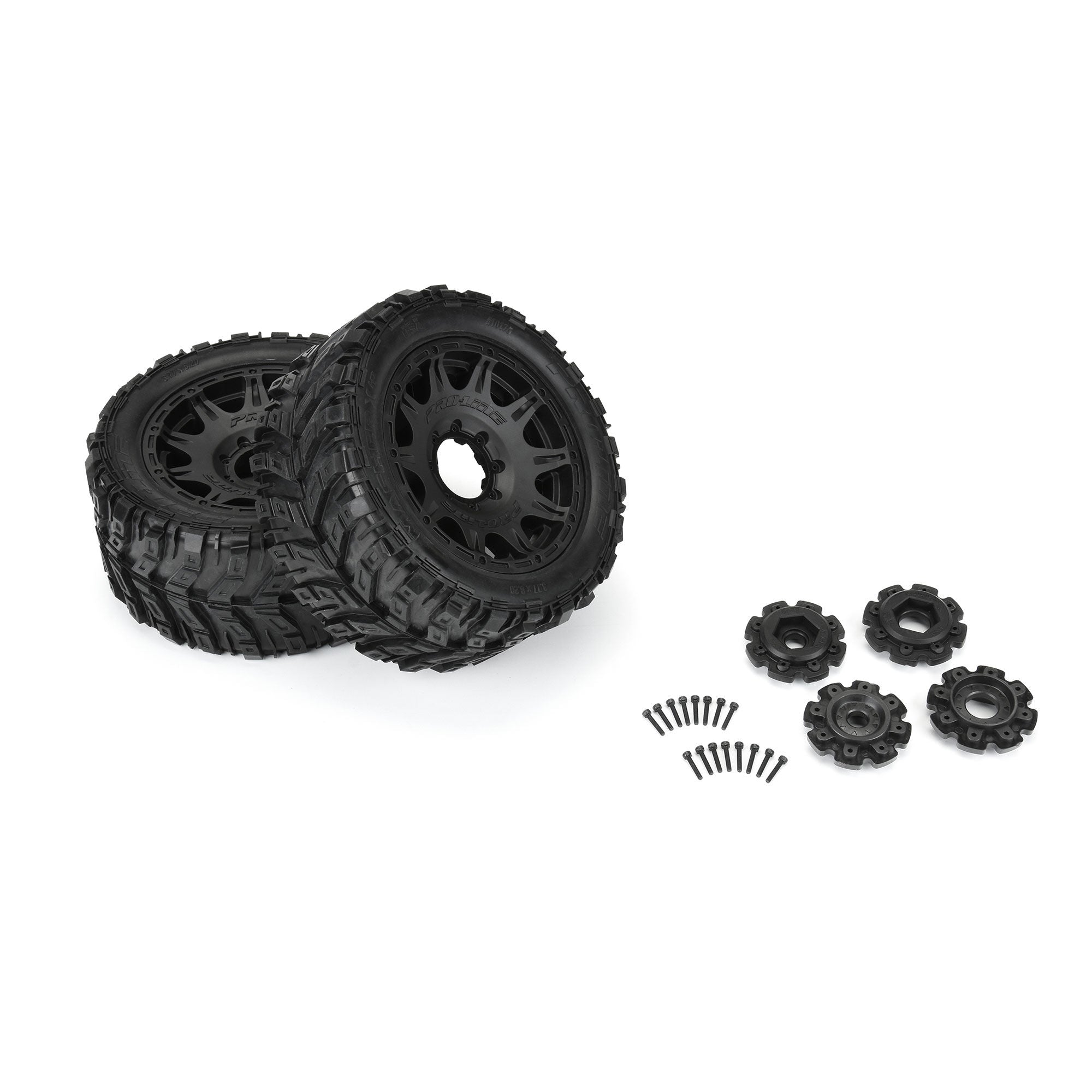1/6 Masher X HP BELTED Front/Rear 5.7" Tires Mounted on Raid