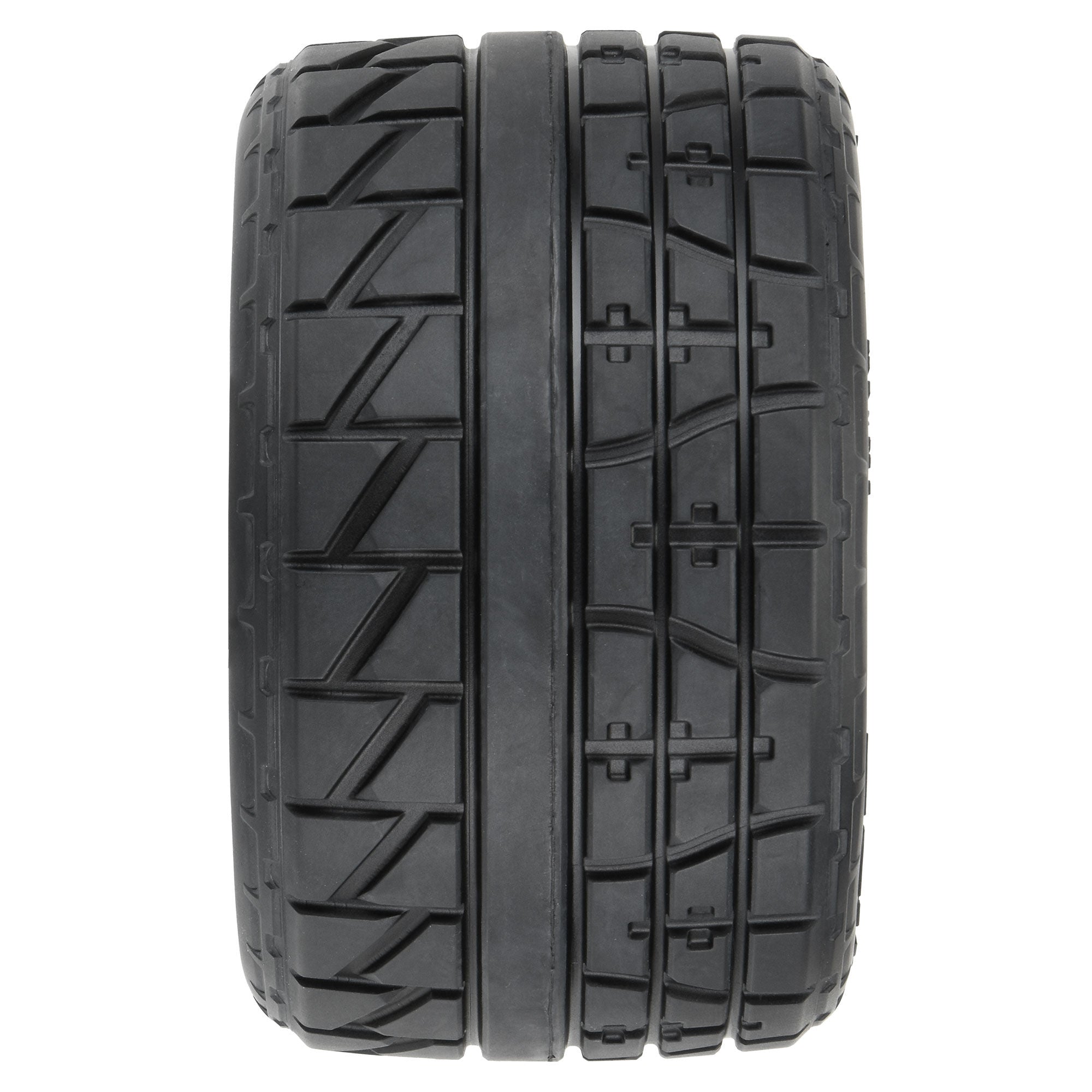 1/8 Menace HP BELTED Fr/Rr 3.8" MT Tires Mounted 17mm Black