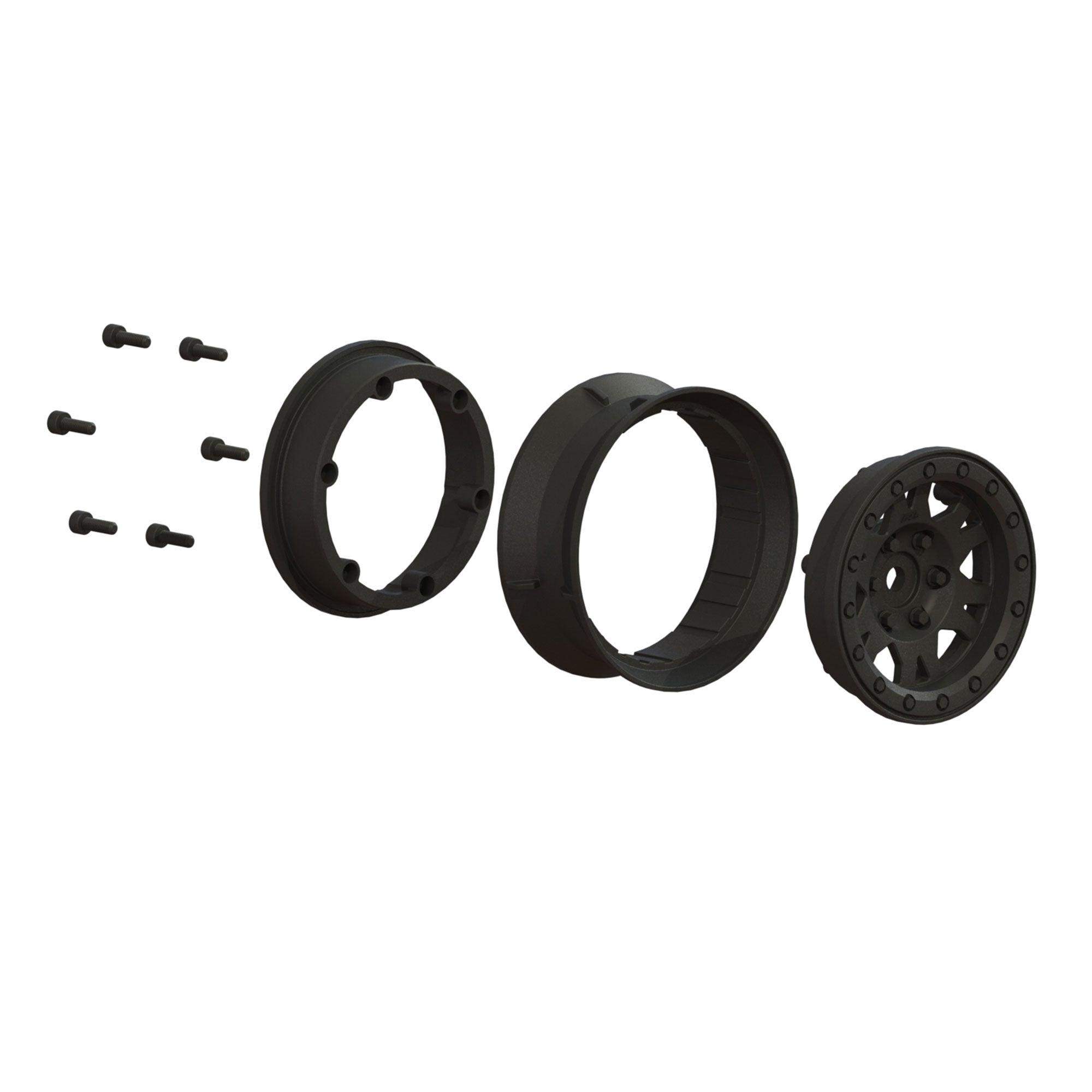1/10 Impulse Front/Rear 1.9" 12mm Rock Crawler Wheels (2) Bl