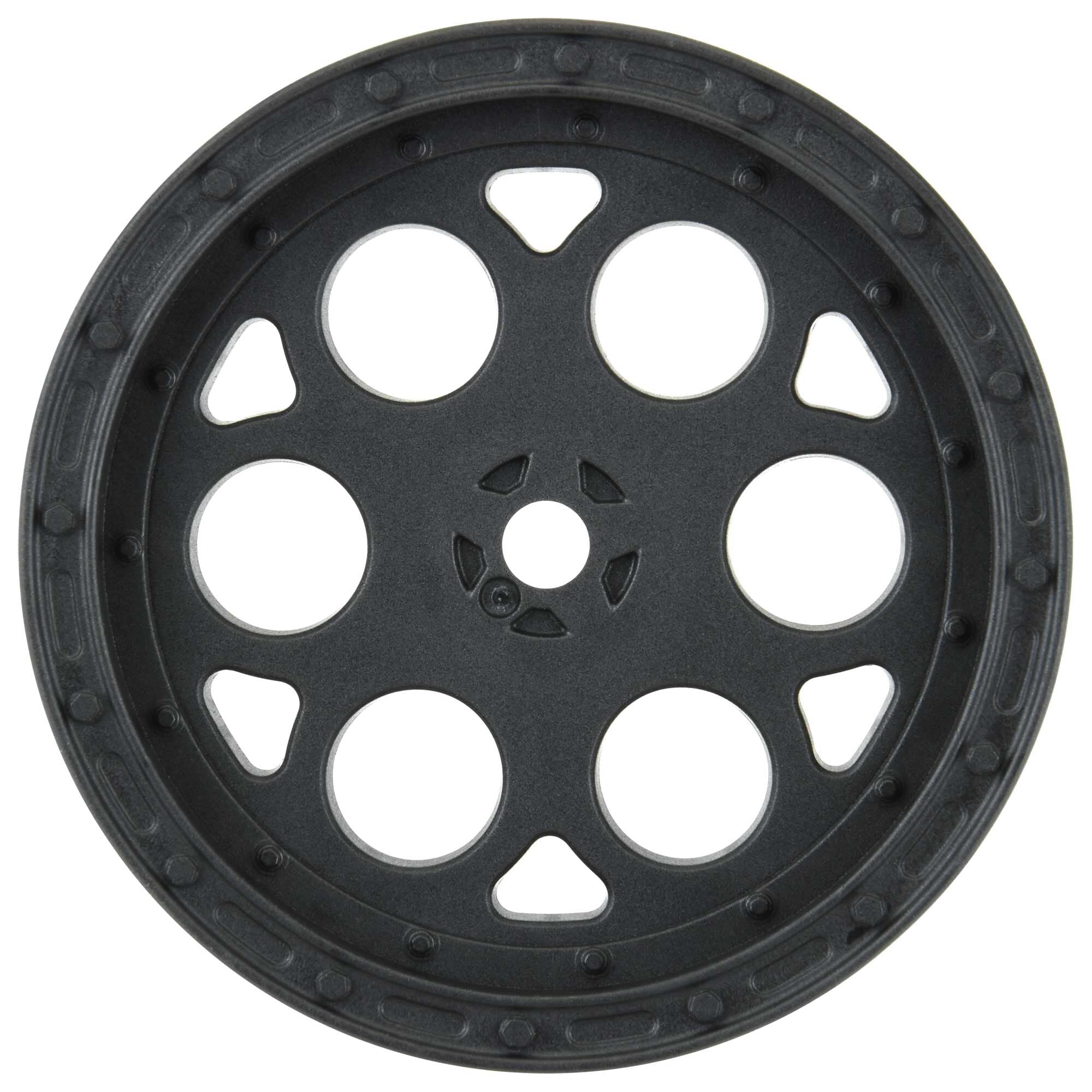 1/10 Showtime Front 2.2" 12mm Sprint Car Wheels (2) Black