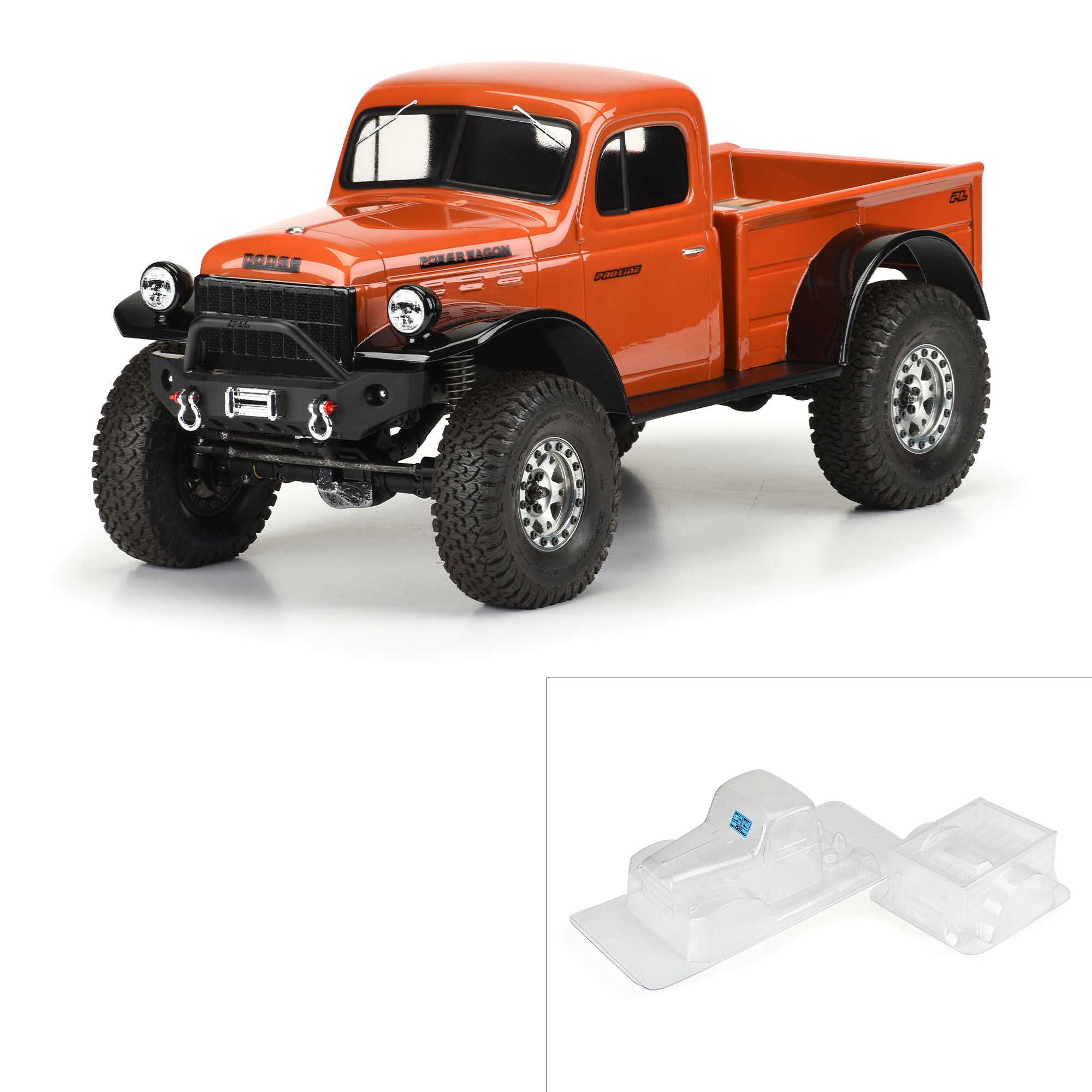 1/10 1946 Dodge Power Wagon Clear Body 12.3" (313mm) WB Craw
