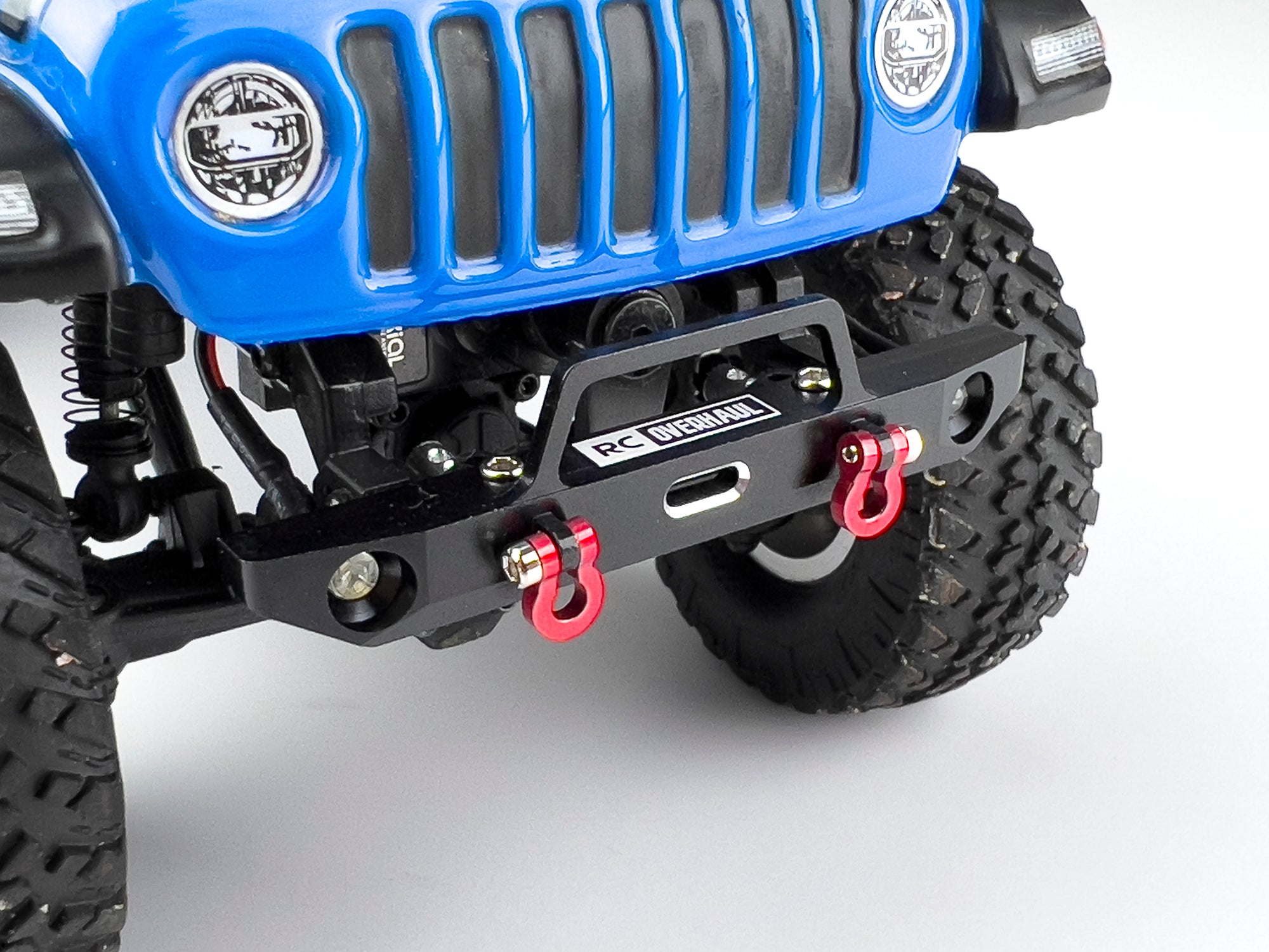Fr Bumper Set Blk Aluminum SCX24