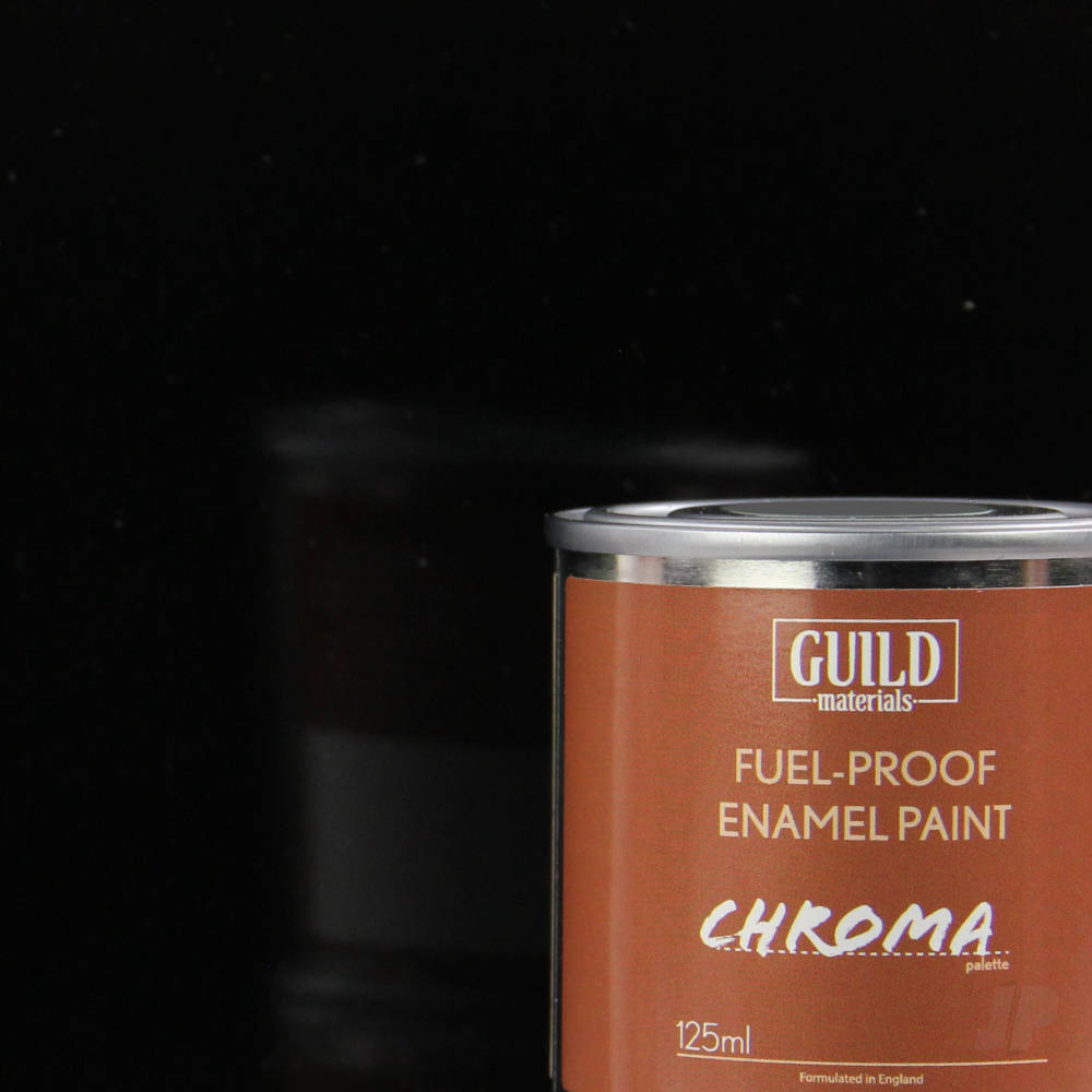 Guild Lane Chroma Enamel Fuelproof Paint Gloss Black (125ml Tin) GLDCHR6203 Main