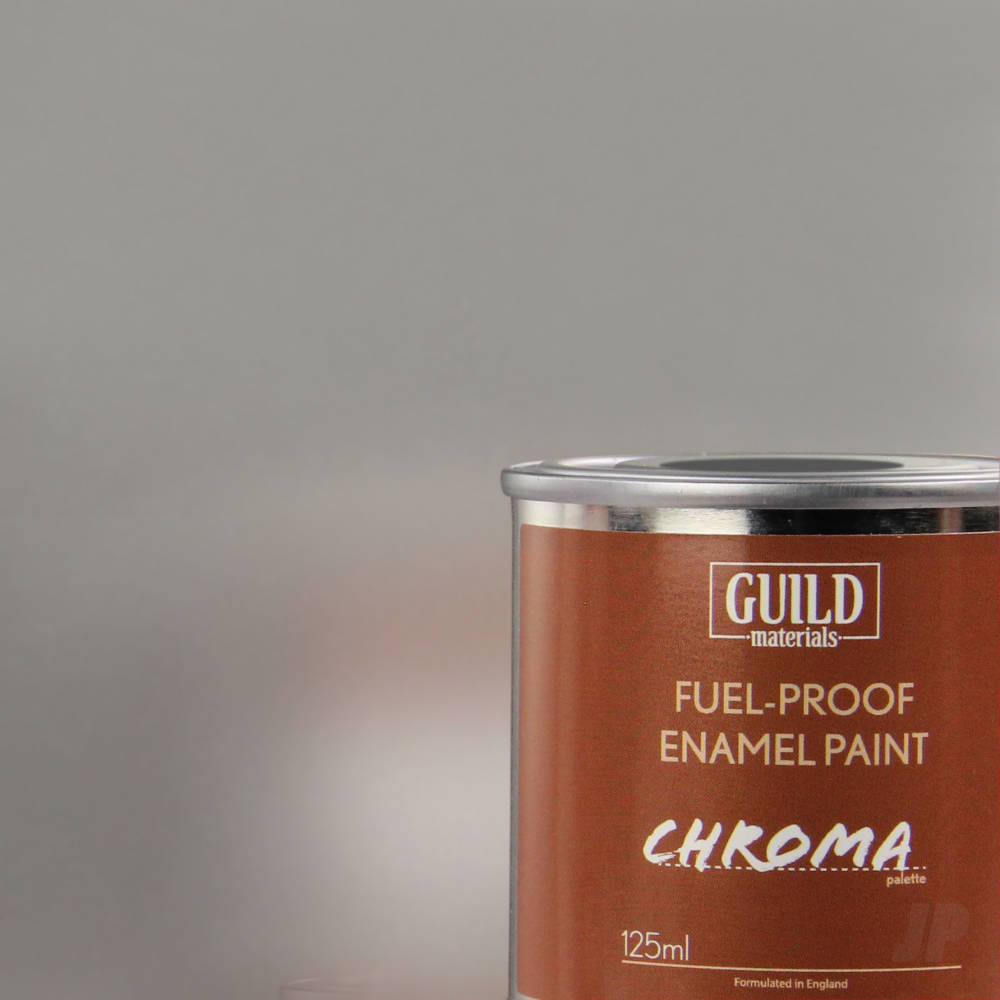 Guild Lane Chroma Enamel Fuelproof Paint Gloss Silver (125ml Tin) GLDCHR6207 Main