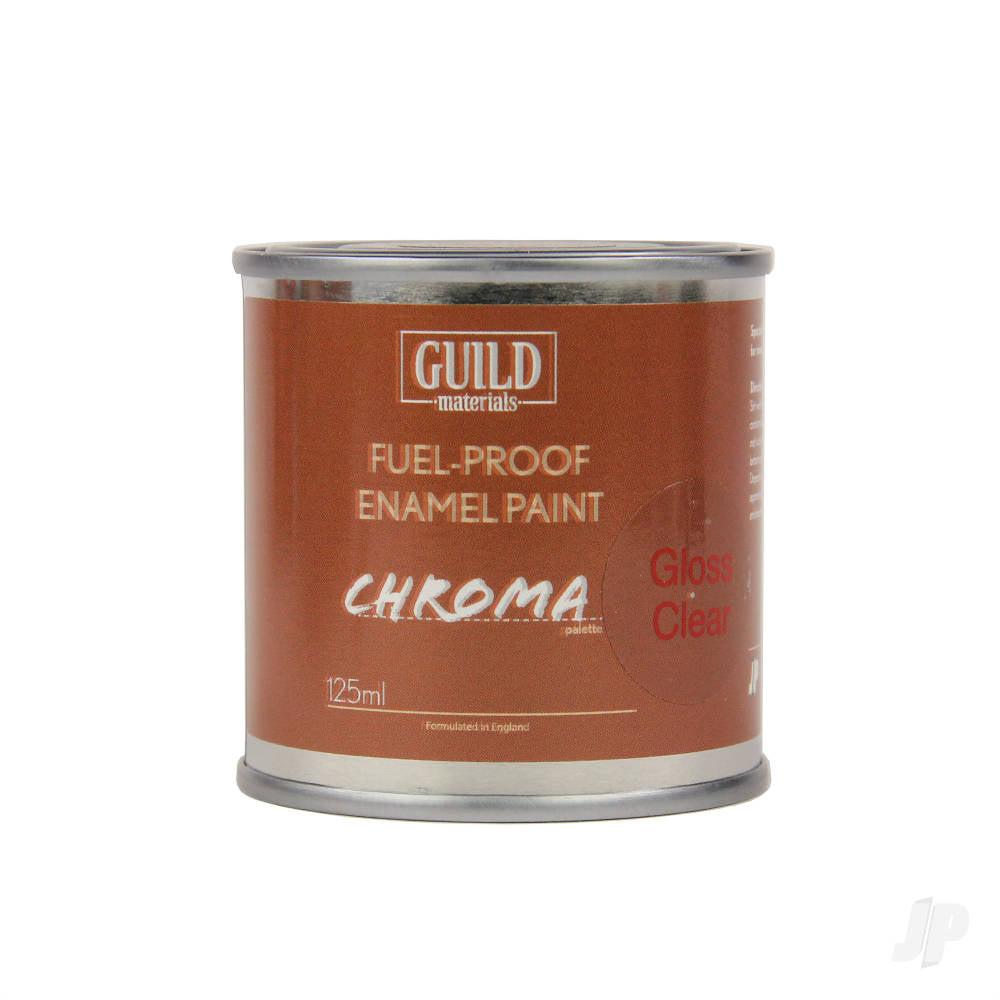 Guild Lane Chroma Enamel Fuelproof Paint Gloss Clear (125ml Tin) GLDCHR6208 1