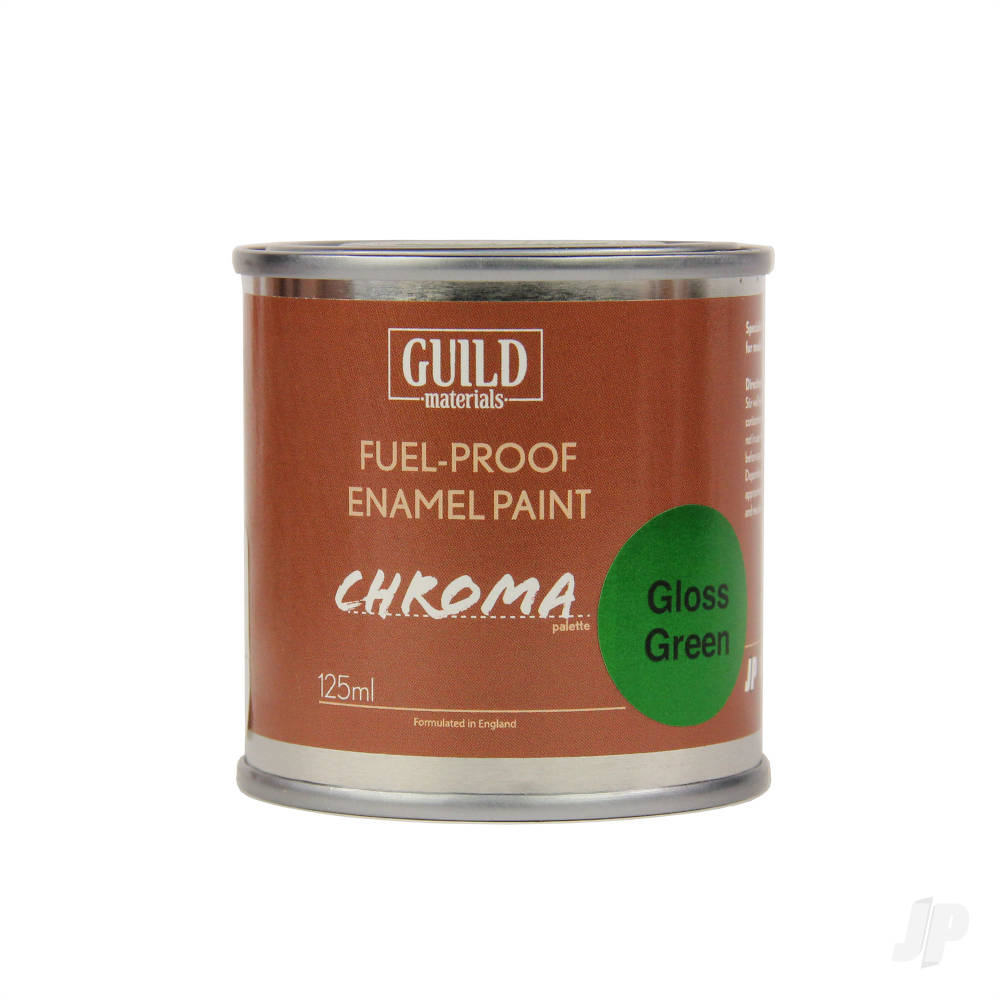 Guild Lane Chroma Enamel Fuelproof Paint Gloss Green (125ml Tin) GLDCHR6217 1