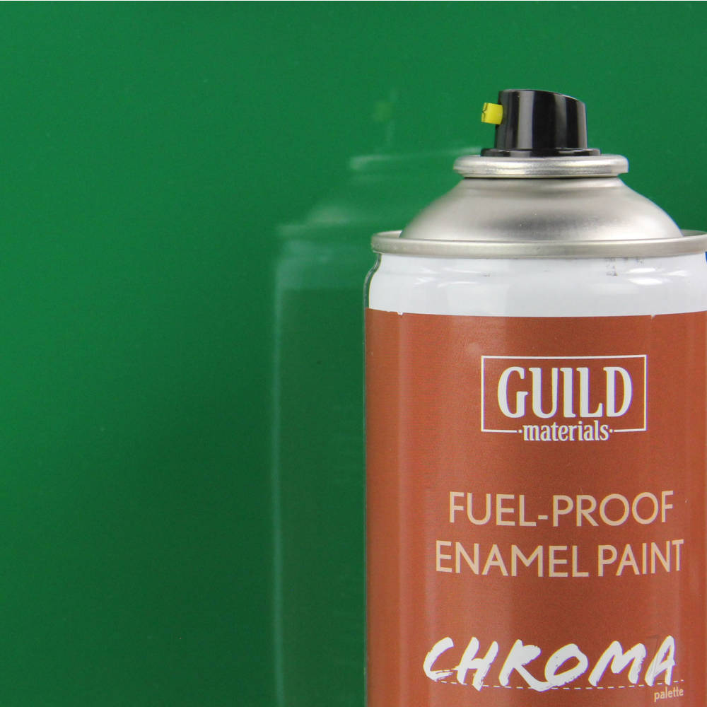 Guild Lane Chroma Enamel Fuelproof Paint Gloss Green (400ml Aerosol) GLDCHR6417 Main