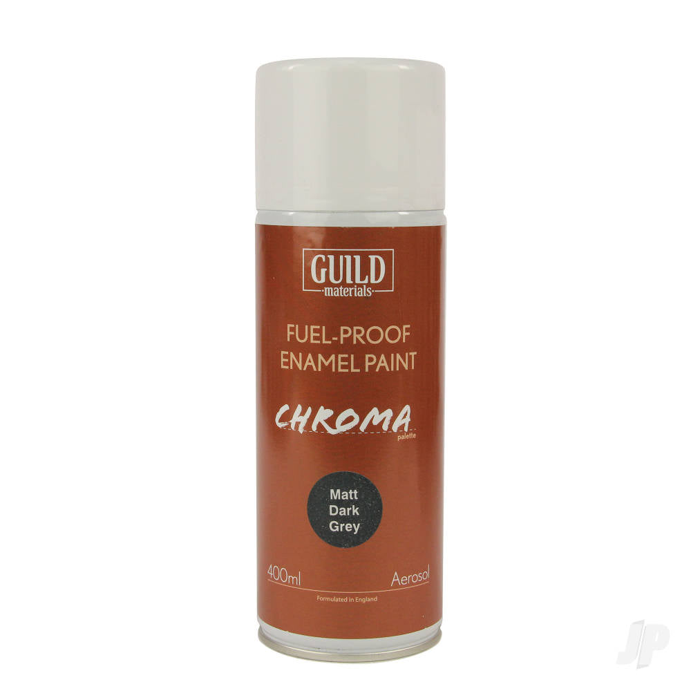 Guild Lane Chroma Enamel Fuelproof Paint Matt Dark Grey (400ml Aerosol) GLDCHR6511 1