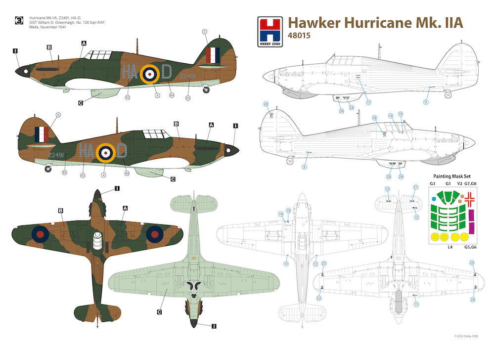 Hawker Hurricane Mk.IIA Hasegawa + CARTOGRAF + MASKS