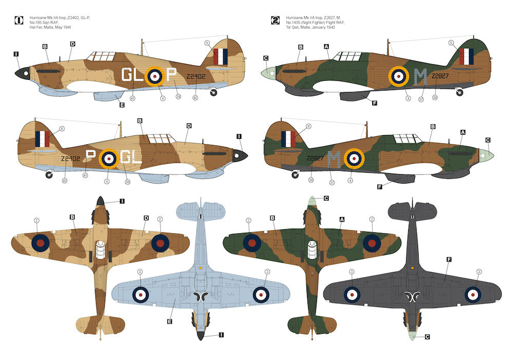 Hawker Hurricane Mk.IIA Trop Hasegawa + CARTOGRAF + MASKS