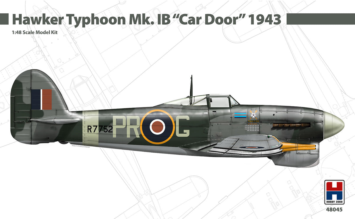 Hawker Typhoon Mk. IB 'Car Door' 1943 Hasegawa + Cartograf + Masks