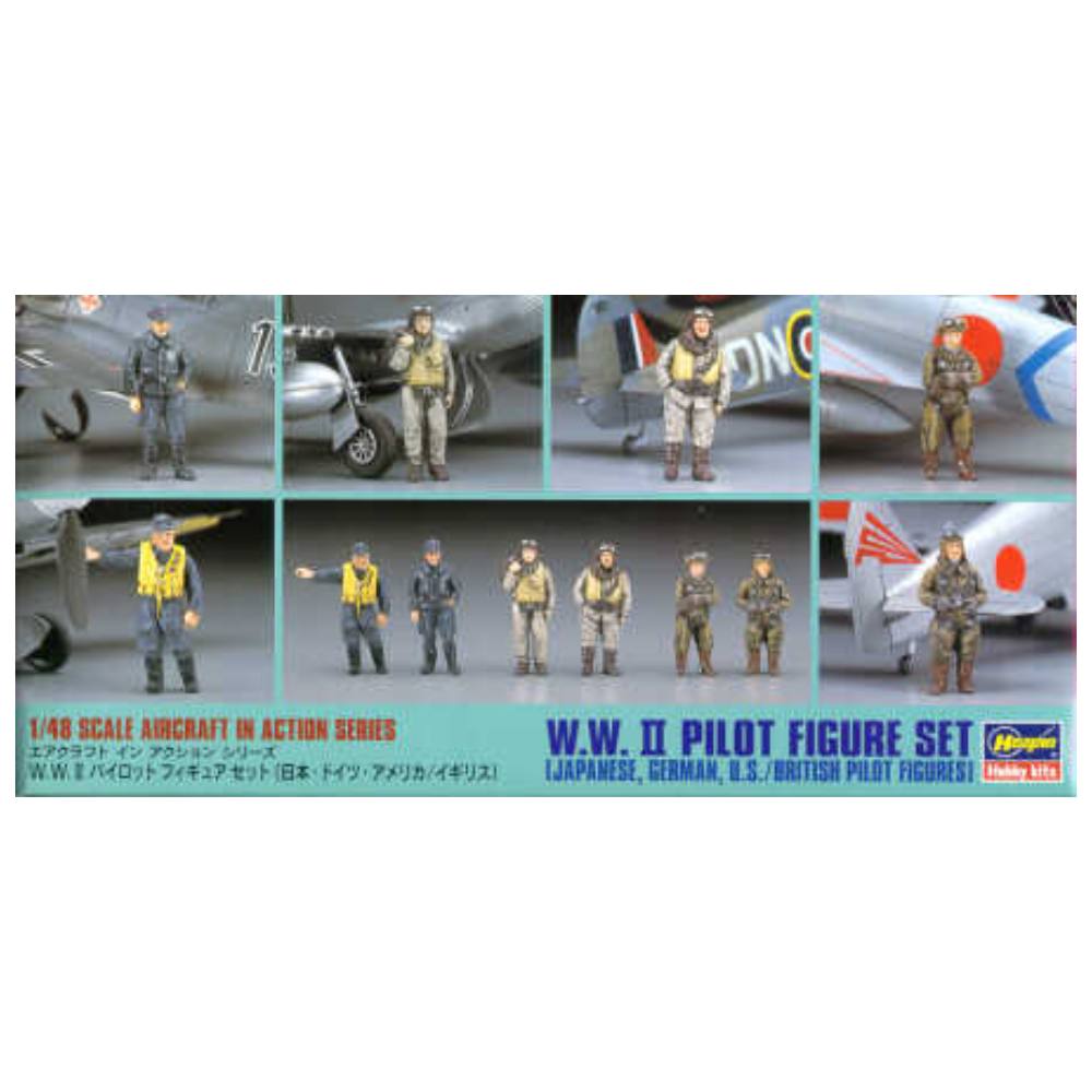 Hasegawa 1/48 Wwii Pilot Figure Set Hax4807
