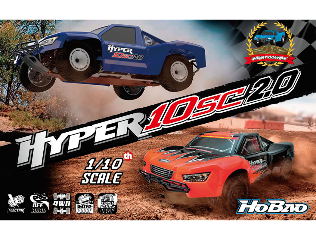 HOBAO HYPER 10SC 2.0 ELECTRIC TRUCK ARR WITH CLEAR BODY HB-SC2E