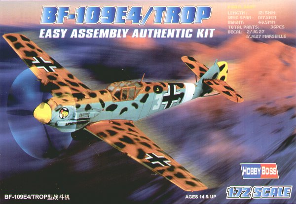 Hobbyboss 1:72 - Bf109E4 Trop