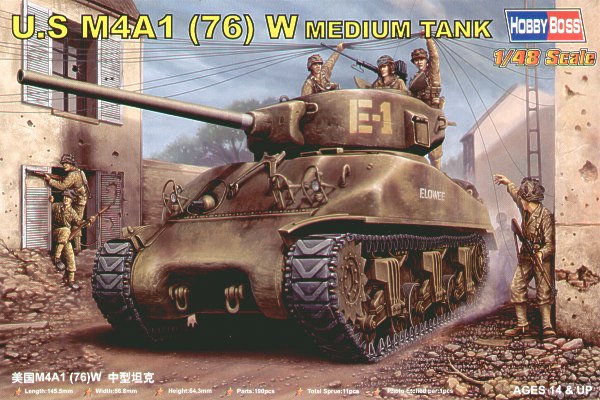 Hobbyboss 1:48 - US M4A1 (76)W Tank