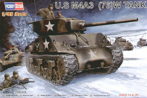 Hobbyboss 1:48 - US M4A3 (76) W Tank