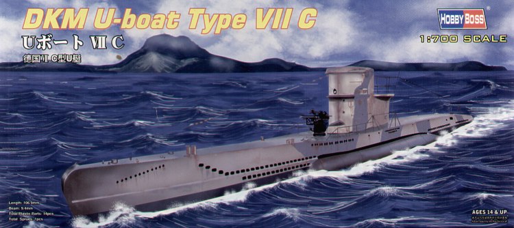 Hobbyboss 1:700 - DKM U Boat Type VII C