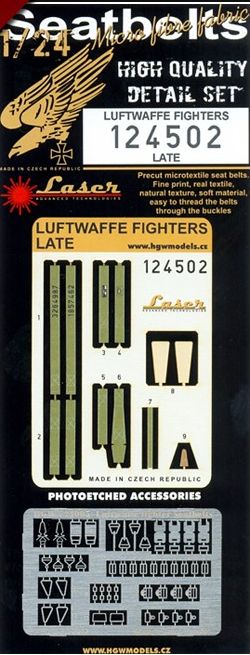 Luftwaffe Fighters - seatbelts Late (laser)