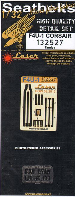 Vought F4U-1 Corsair Bird Cage seatbelts (designed to be used with Tamiya kits) (laser)